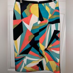Worthington Multicolored Geometric Pencil skirt -Size 6